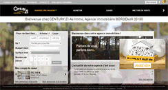 Desktop Screenshot of century21-aximmo-bordeaux.com