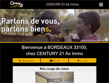 Tablet Screenshot of century21-aximmo-bordeaux.com